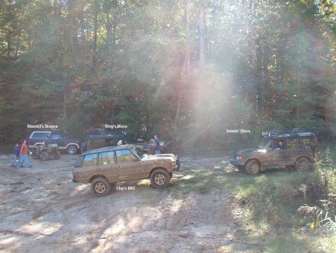 1983 Ford Bronco - The gang... There were a few other 4-wheelers with us. This is just after Greg went ballistic - I think Austin is carrying a roll of TP fro…