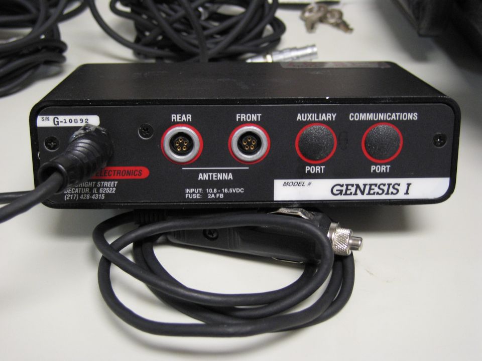 Genesis I radar laser detector control module rear panel antenna and port connections 2A fuse