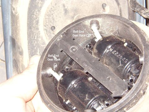 1983 Ford Bronco - If either drive rack is damaged, it can be easily popped out of its socket on the tilt ring & replaced with a donor part. The "T"…