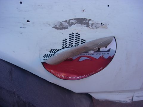 1987 Ford Bronco - either my truck is rejecting the RME siticker or the mighty NMVJC sticker is pushing it off!