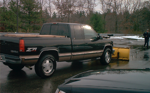 chevy truck w/plow (donut / burnout mod)
