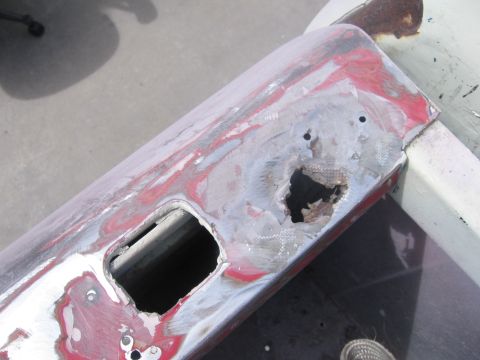1979 Ford F-150 - This vehicle part shows significant rust and damage, requiring repair or replacement.
