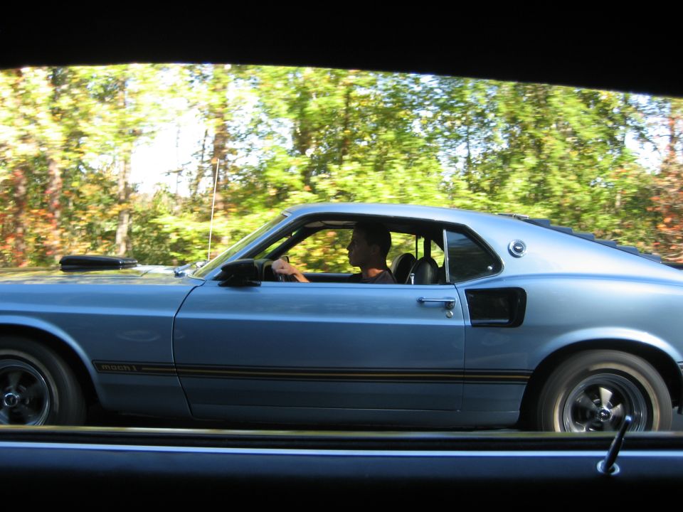 Side by side w/ Anj and his '69 Mach1