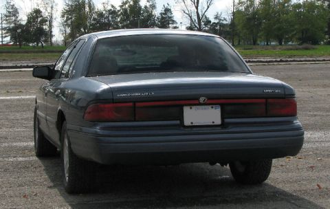1985 Mercury Grand Marquis - This sedan's taillights and body style suggest it is a 1995 model, not a 1985.