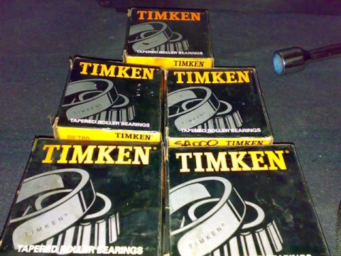 1995 Ford F-150 - Several boxes of Timken tapered roller bearings are stacked, with a socket wrench visible to the right.