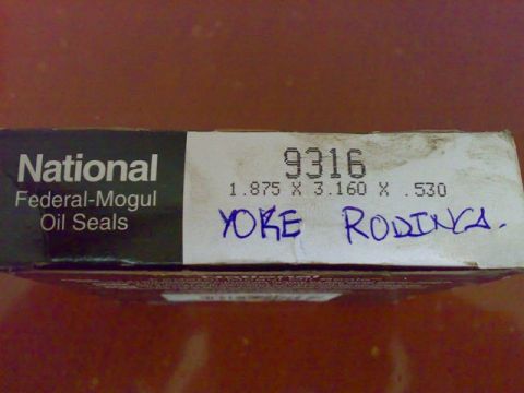 1995 Ford F-150 - A box of National Federal-Mogul Oil Seals is shown with handwritten markings and a part number.