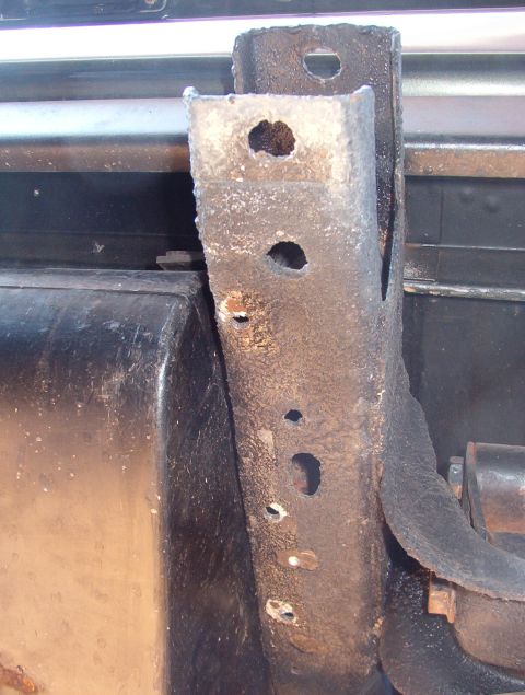 1975 Ford Bronco - The 3 small threaded holes inboard are for the skidplate. I'll only be using the rearmost one.