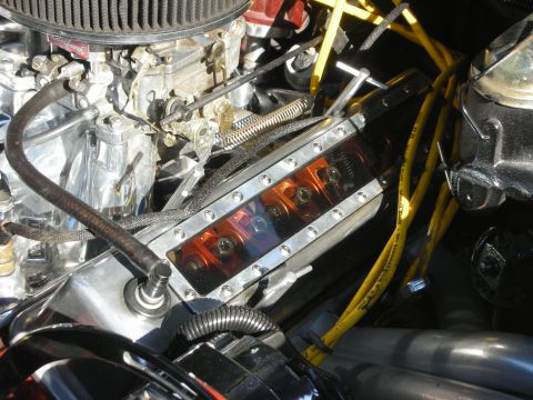 1998 Ford Crown Victoria - Custom V8 engine features a clear valve cover, allowing a view of the internal components.