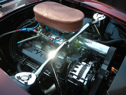 1998 Ford Crown Victoria - Custom V8 engine bay with performance parts and chrome accents.