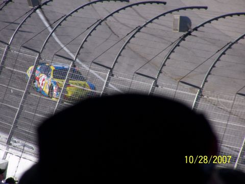 1979 Ford F-150 - A colorful NASCAR race car is seen from above on a track, with a date stamp of 10/28/2007.
