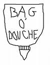 1973 Ford Ranchero - A hand-drawn image depicts a bag with text that reads 'BAG O' DOUCHE'.