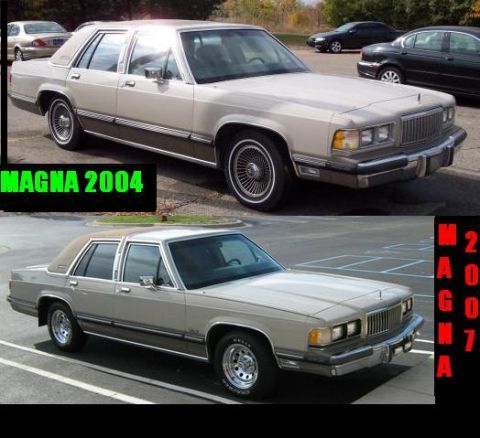 1988 Mercury Grand Marquis - This 1988 Mercury Grand Marquis is shown in a 3q-front view, its distinctive grille and tan paint.