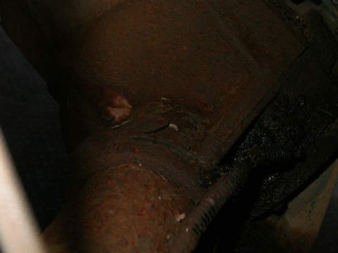 1990 Ford Bronco - I know, it's a dark pic. Busted plug welds on 8.8 diff.