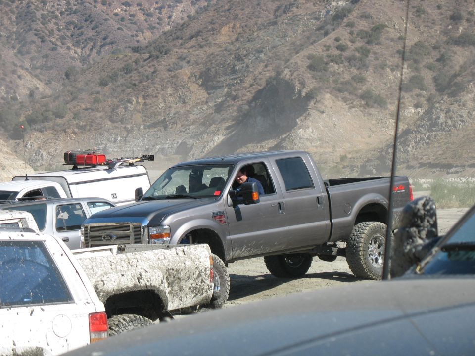 Gray Ford F-250 Super Duty pickup truck, 3q-front view