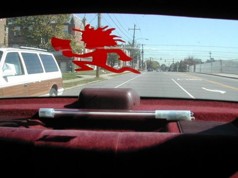 1991 Ford Taurus - Showin my Juggalo luv. (notice the neon tube at the bottom. It flashes a nice American Red, white, and blue. Yes, all 3 colors in one tube)