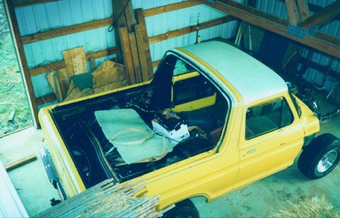 1978 Ford Bronco - Shot from above.