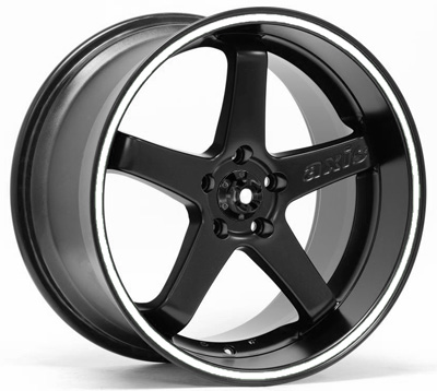 1996 Ford Probe - A black five-spoke wheel with a polished lip is shown from an angled perspective.