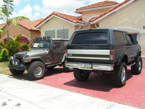 1994 Ford Bronco - This is a shot from the rear next to my Jeep Wrangler.
