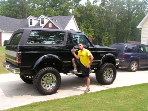 1994 Ford Bronco - My cousin posing next to BRONX.