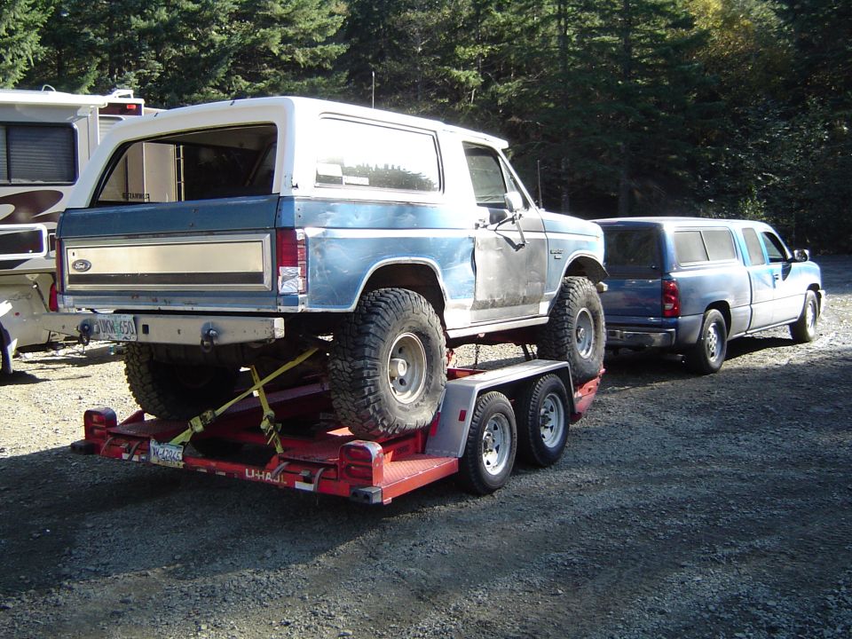 Todds broken bronco loaded back up