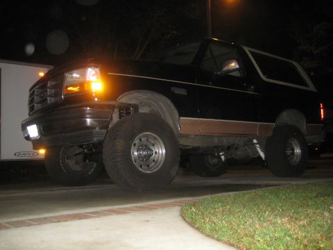 1994 Ford Bronco - This black Ford Bronco appears to be a 1992 model, not the 1994 claimed, based on its body style.