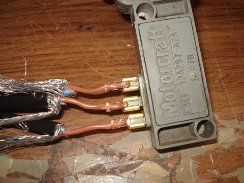 1986 Ford Bronco - I used braided cable for the harness and welded female spade connectors