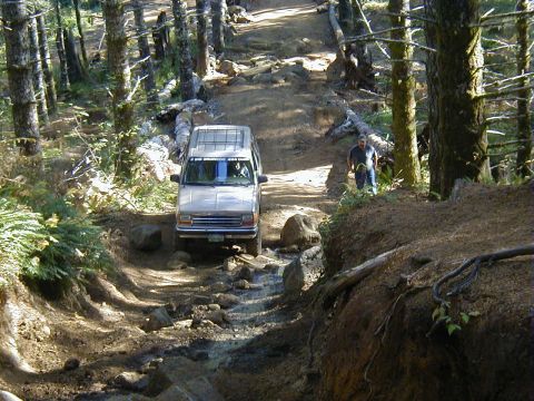 2005 Jeep Wrangler - Girlpower on her way up the waterfall