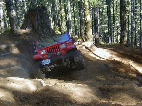 2005 Jeep Wrangler - Yeah, Johns air time for two wheels nice.