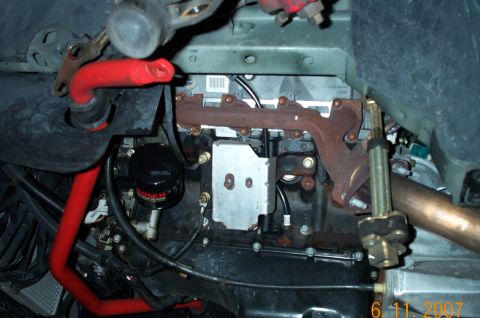 2001 Ford Mustang - Driver's side exhaust manifold in place