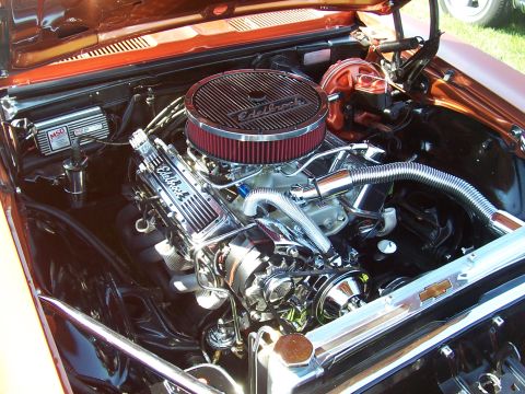 1973 Ford Mustang - Custom V8 engine bay Edelbrock components and MSD ignition.