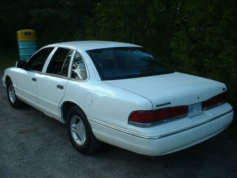 1996 Ford Crown Victoria - This was about 3 years ago, yes those are pony rims on a CV, it took a slight amount of grinding the calipers but hey, I thought they worke…
