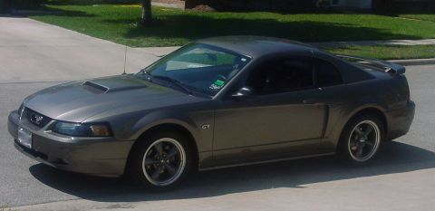 2002 Ford Mustang - Post-Eibach ProKit spring install. initial drop all around was just over one inch (should settle another 1/4 to 1/2").