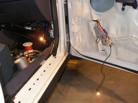 2001 Ford Crown Victoria - You can see the floor courtesy lamps I installed in this picture.