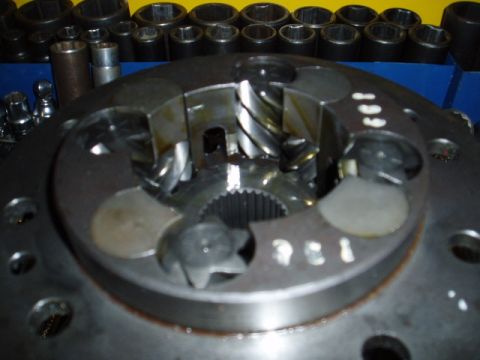 1980 Ford Bronco - Close-up view of internal differential gears and components.