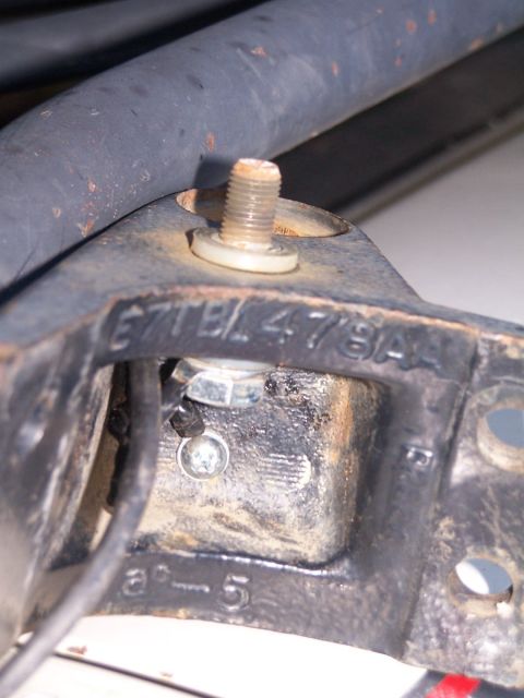 1990 Ford Bronco - Close-up of a metal part with stamped identification numbers.
