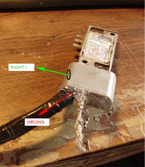 1986 Ford Bronco - Close-up of an electrical connector with wires, one of which is labeled.