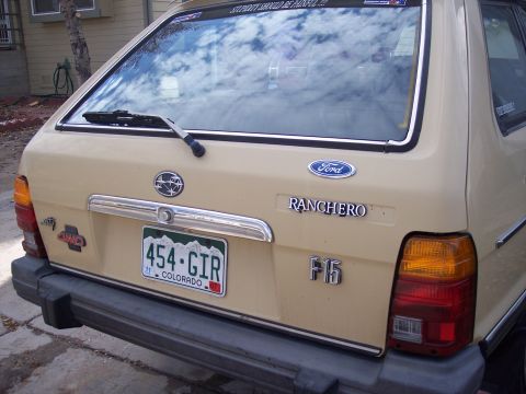 1972 Ford Ranchero - This vehicle appears to be a Subaru Brat modified with Ford Ranchero badging, not a 1972 Ford Ranchero.