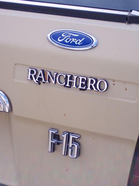 1972 Ford Ranchero - Rear panel emblem reads Ford Ranchero F-15.