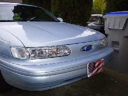 1993 Ford Taurus - new headlights and the usa flag on the license plate