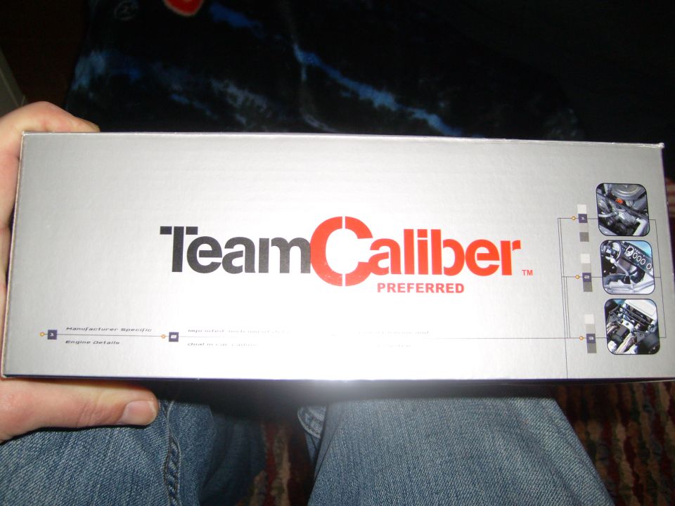 Team Caliber Preferred box showing engine detail images and text