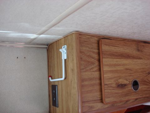 1983 Ford Bronco - Here is the bunk lock in place and set so the bed can go up and down.