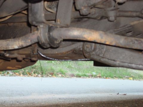 1983 Ford Bronco - run the line out of the way of moving parts