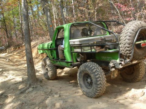 1978 Ford Bronco - This heavily modified 1978 Ford Bronco is equipped for extreme off-road adventures with its large tires and protective roll cage.
