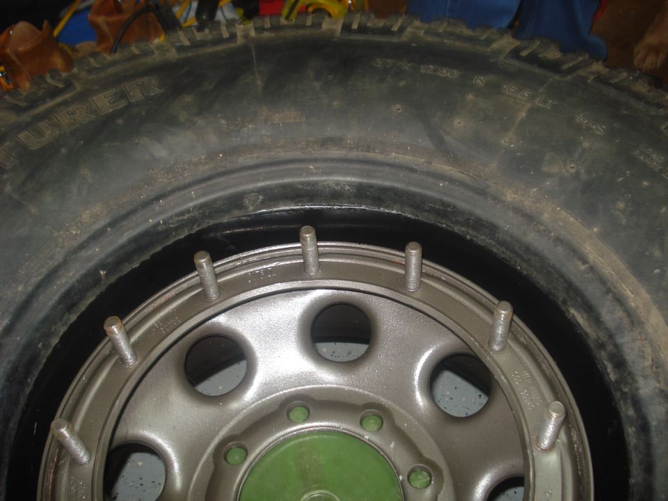rim forced into the insert.