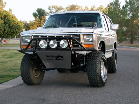 1980 Ford Bronco - This modified 1978 Ford Bronco features a custom front bumper with multiple spotlights.