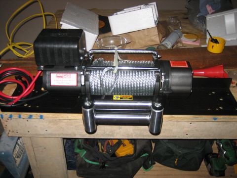 1996 Ford Bronco - next up is the front bumper to mount this... 10000lb winch from harbor freight.