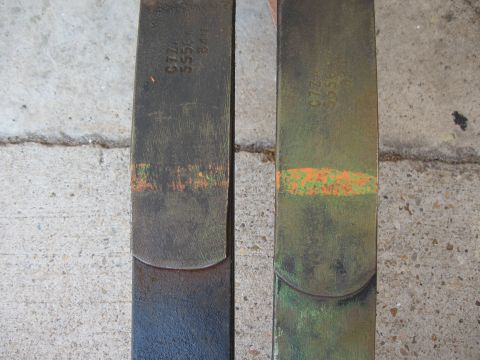 1968 Shelby GT500 - Two metal suspension parts, possibly from a Ford vehicle, are shown with stamped part numbers C7ZZ 3556.