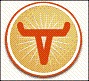 1976 Ford Ranchero - Circular emblem a bull's head design with radiating lines.