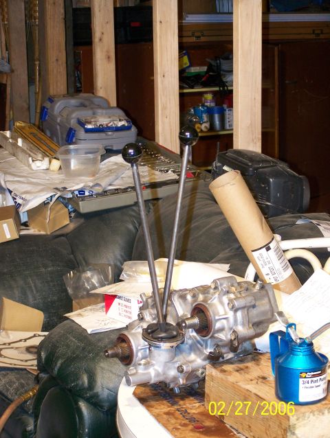 1988 Suzuki Samurai - A transfer case with dual shifters is shown, possibly for a 4x4 vehicle.