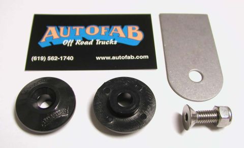 1984 Ford Bronco - This photo displays various parts from Autofab Off Road Trucks, including hardware and bushings.
